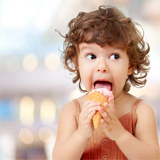 girl eating ice cream